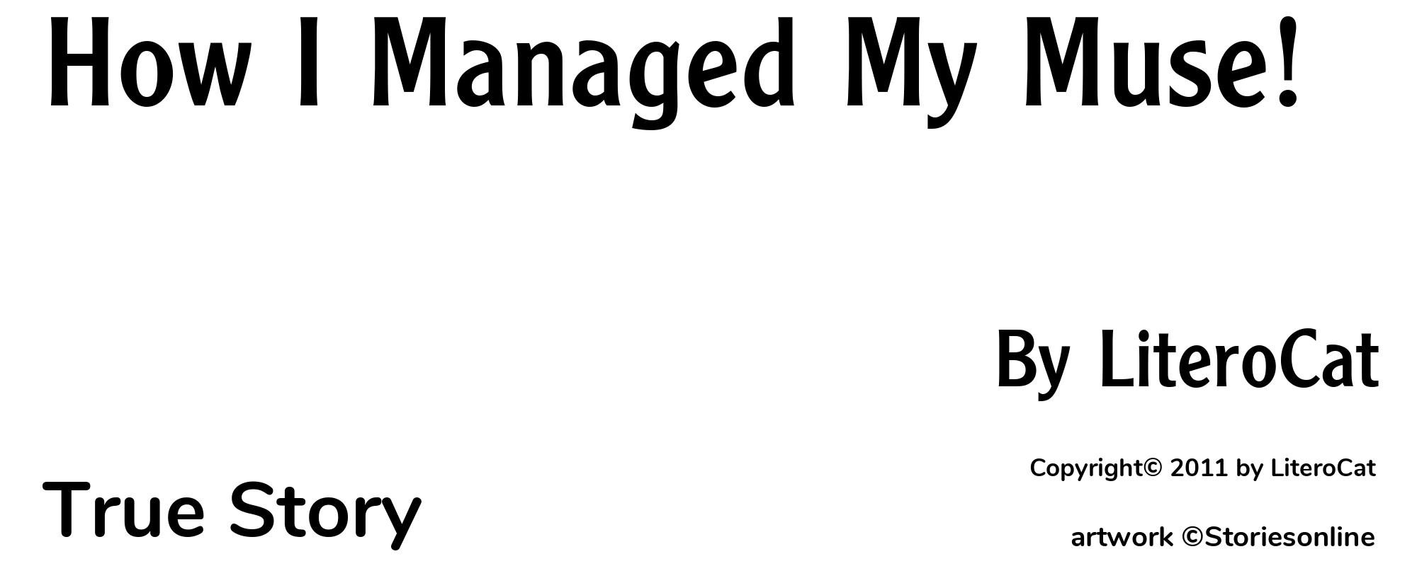 How I Managed My Muse! - Cover