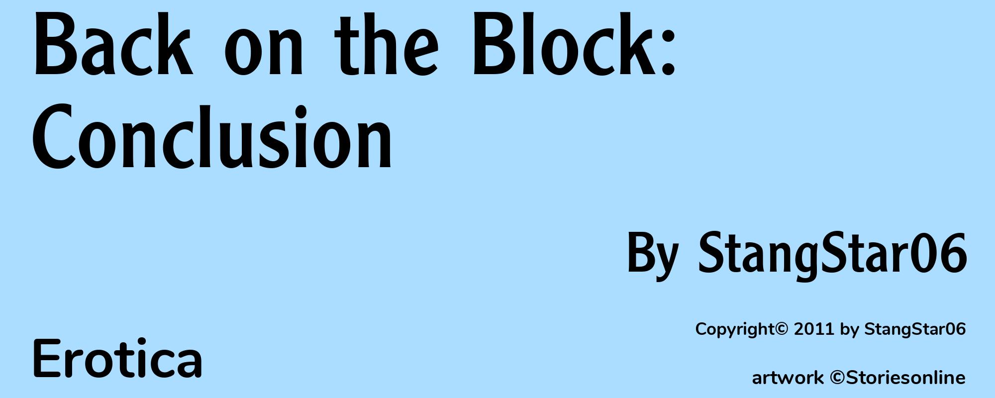 Back on the Block: Conclusion - Cover
