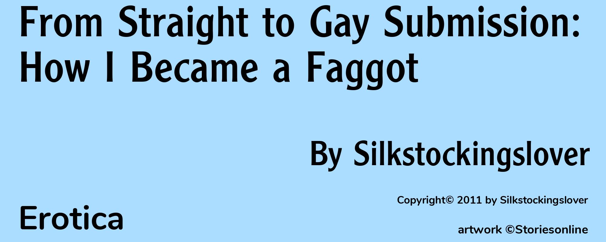 From Straight to Gay Submission: How I Became a Faggot - Cover