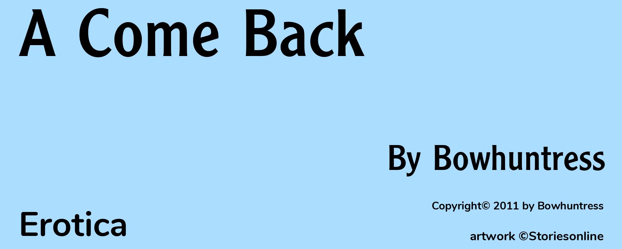 A Come Back - Cover