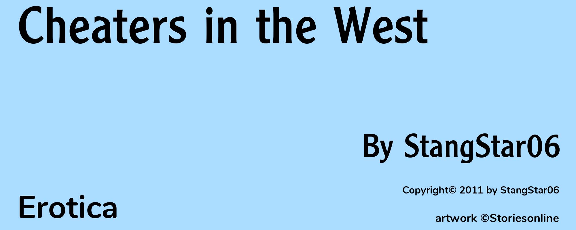 Cheaters in the West - Cover