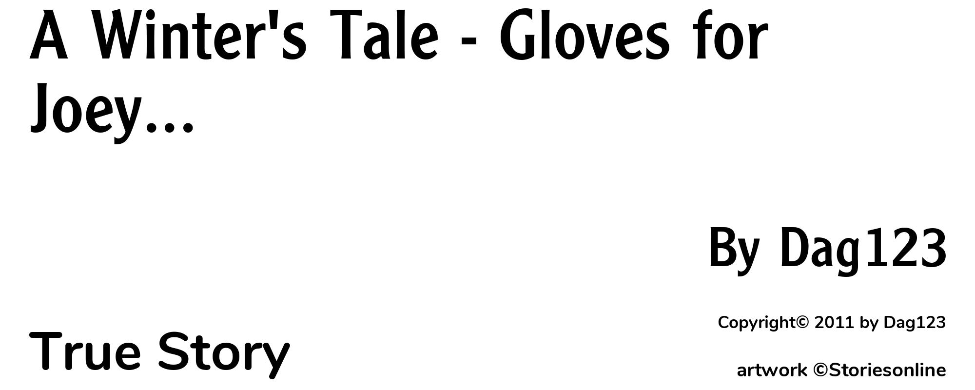 A Winter's Tale - Gloves for Joey... - Cover