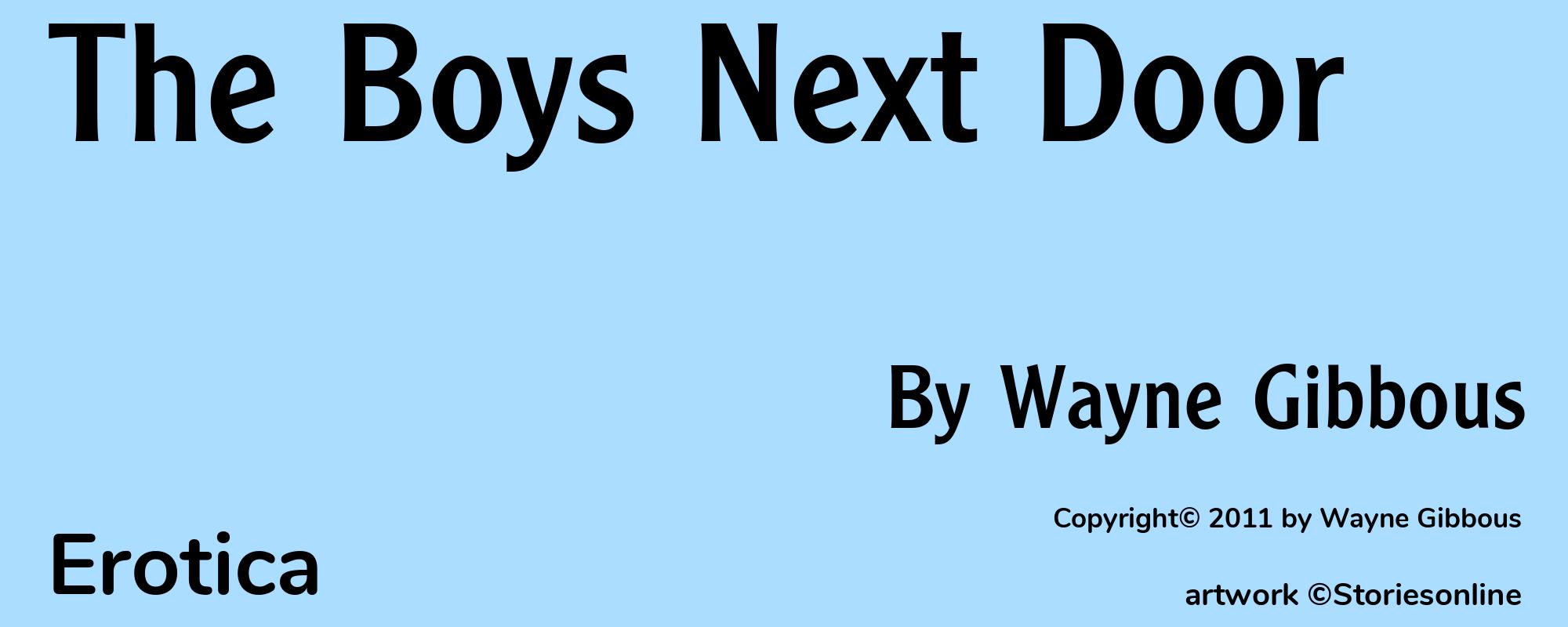 The Boys Next Door - Cover