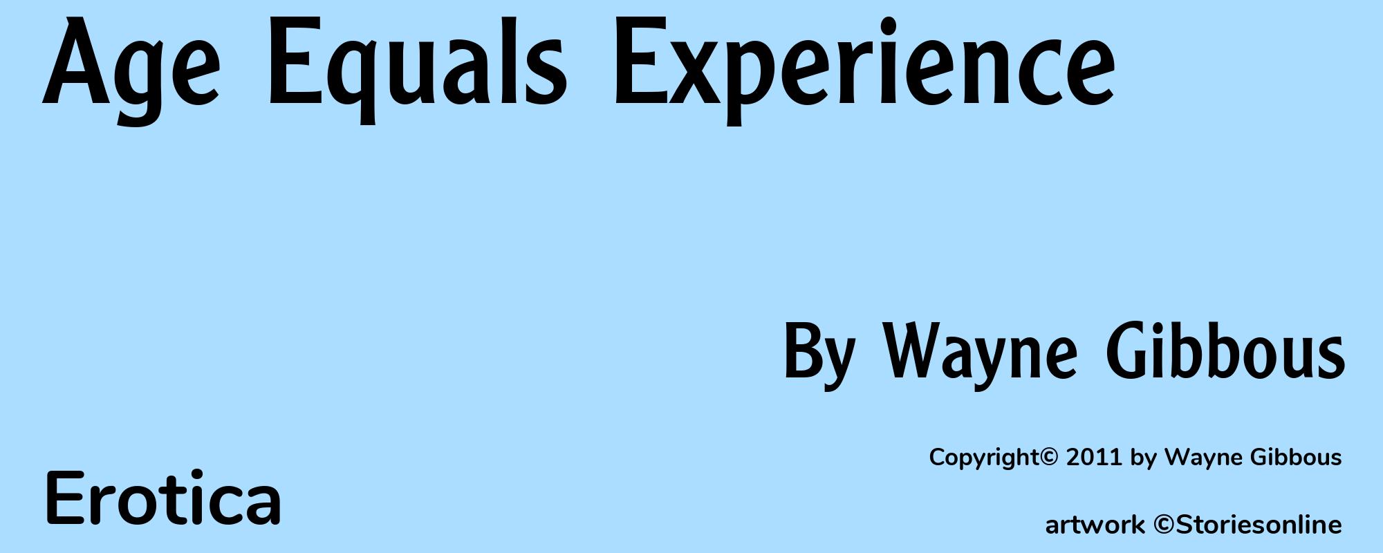 Age Equals Experience - Cover