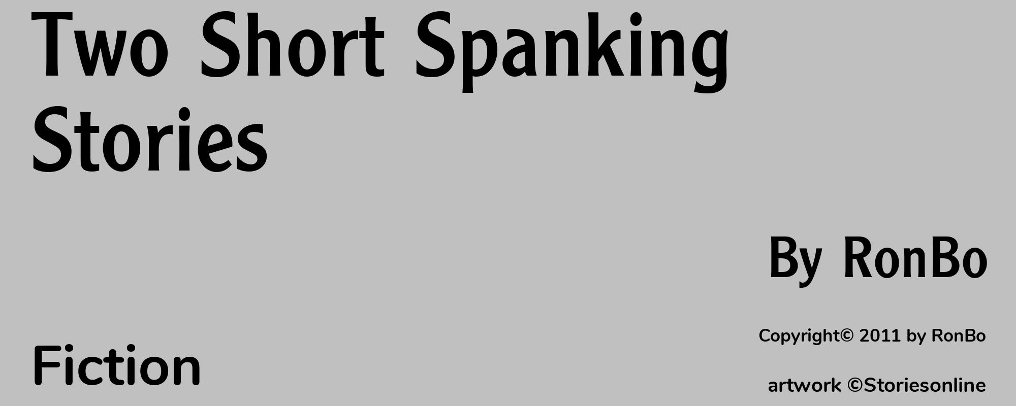 Two Short Spanking Stories - Cover