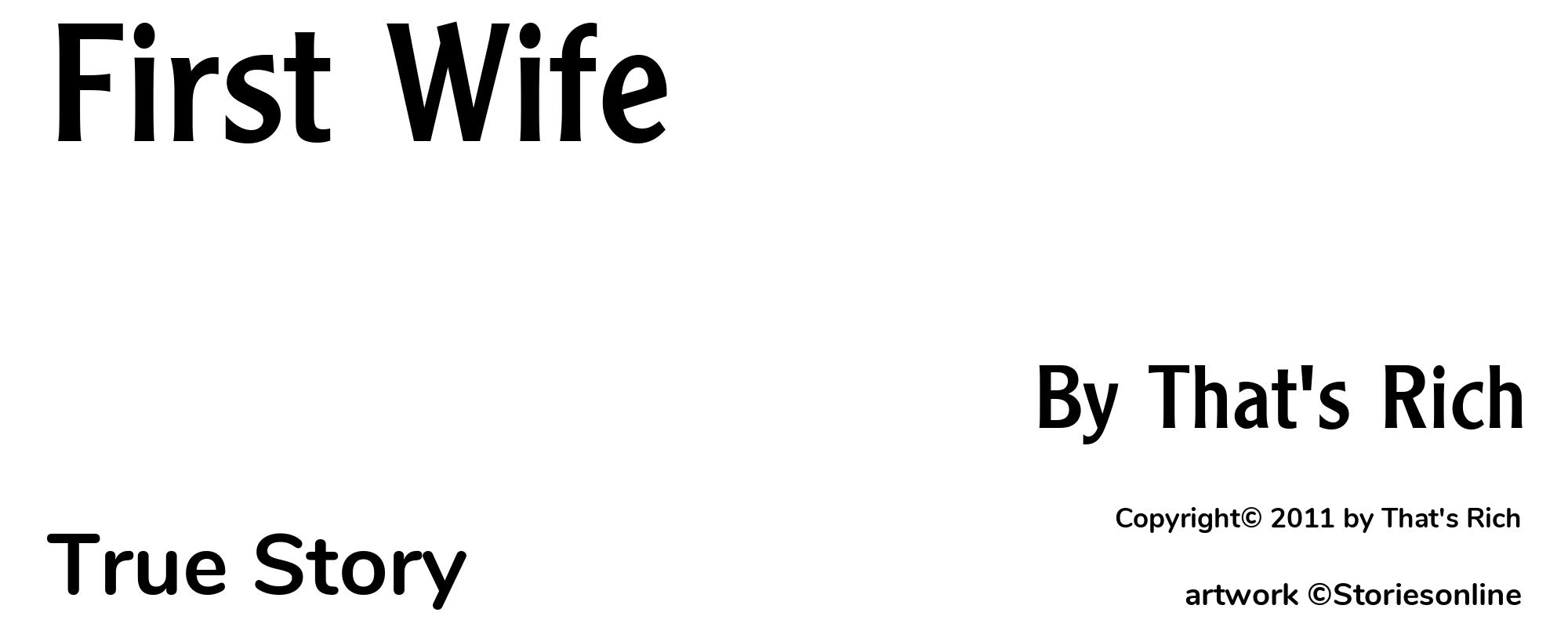 First Wife - Cover