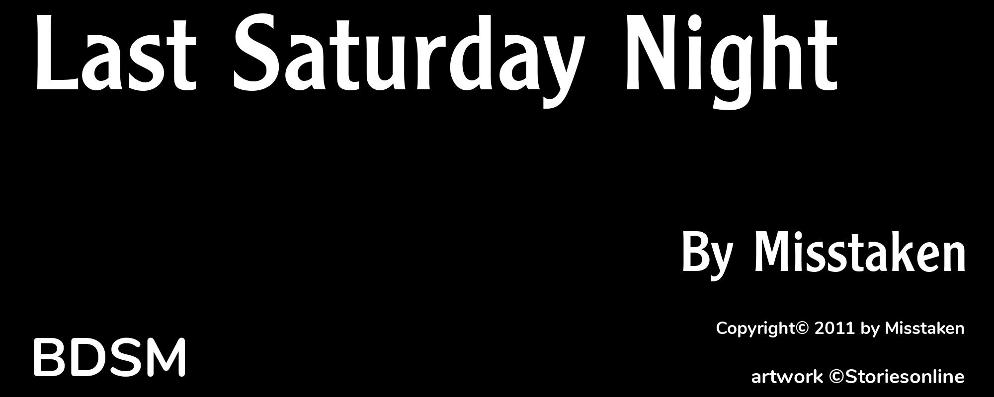 Last Saturday Night - Cover