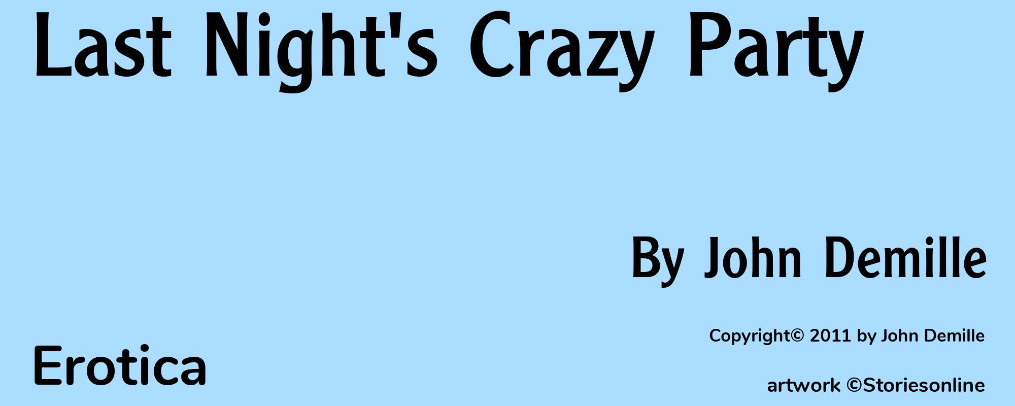 Last Night's Crazy Party - Cover