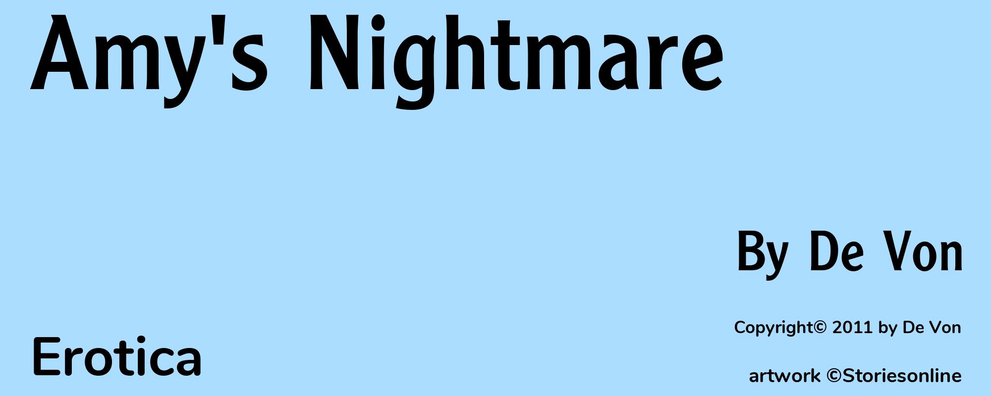 Amy's Nightmare - Cover