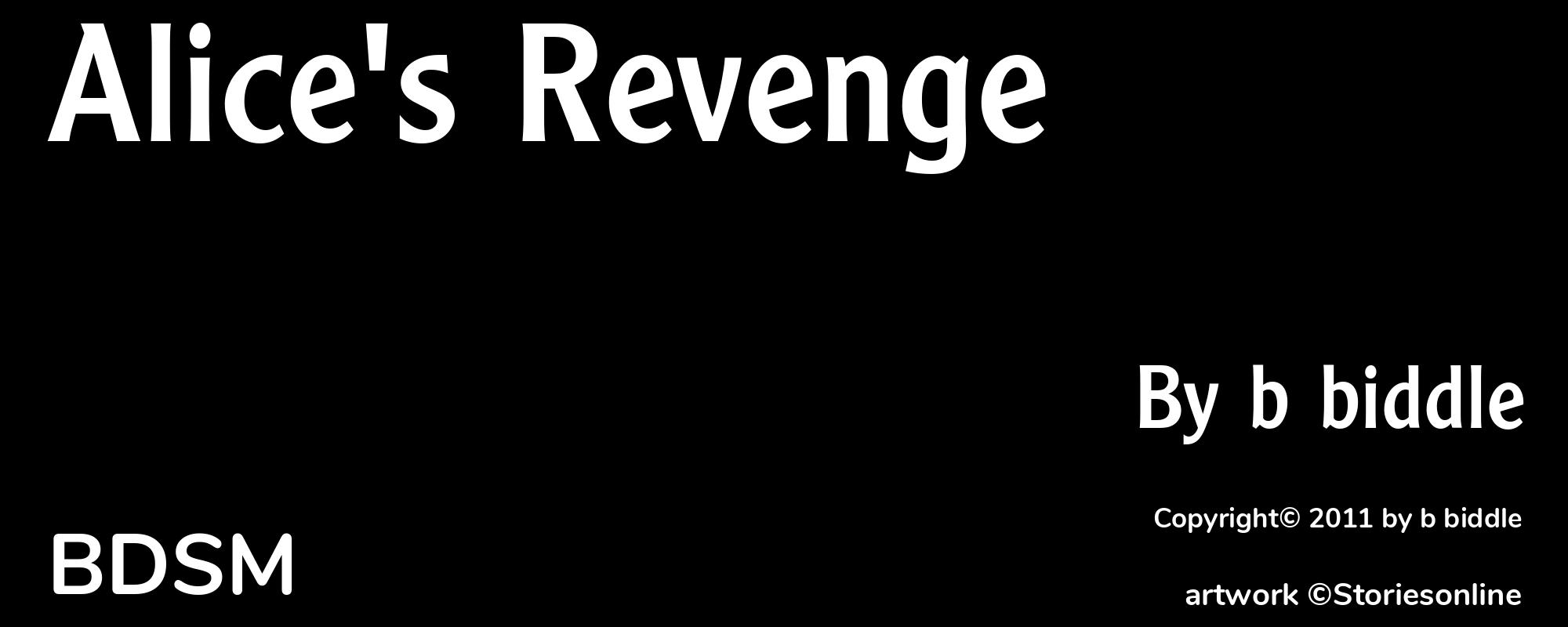 Alice's Revenge - Cover
