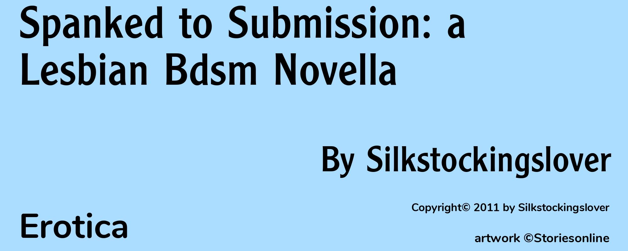 Spanked to Submission: a Lesbian Bdsm Novella - Cover