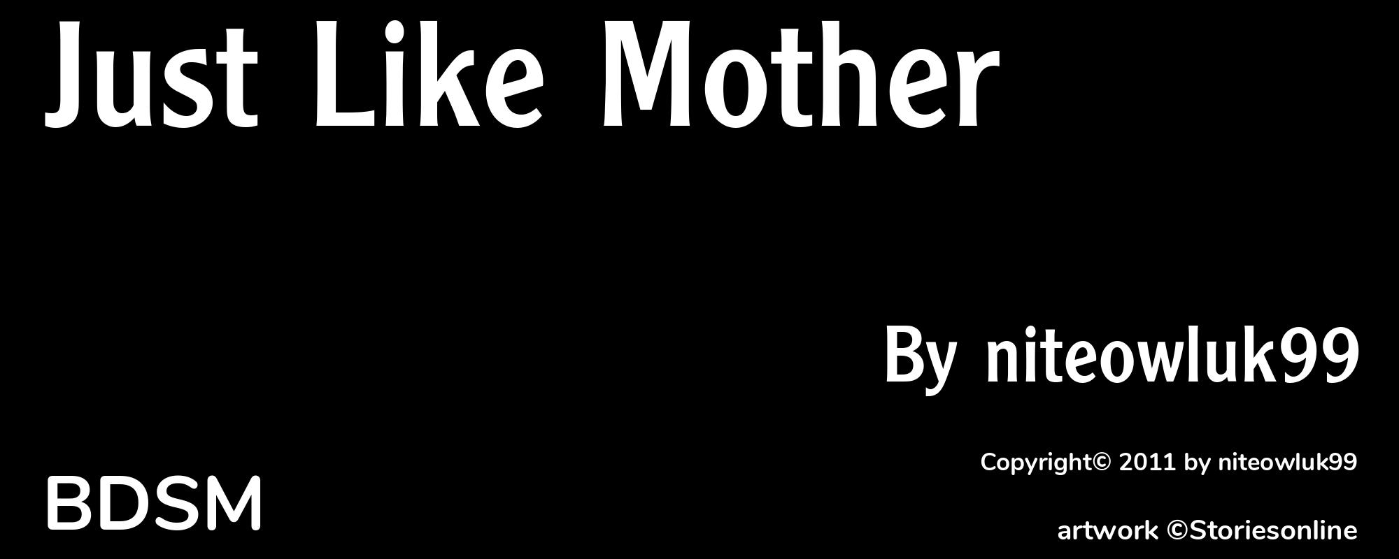 Just Like Mother - Cover