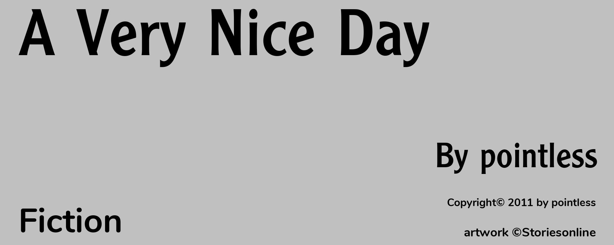 A Very Nice Day - Cover