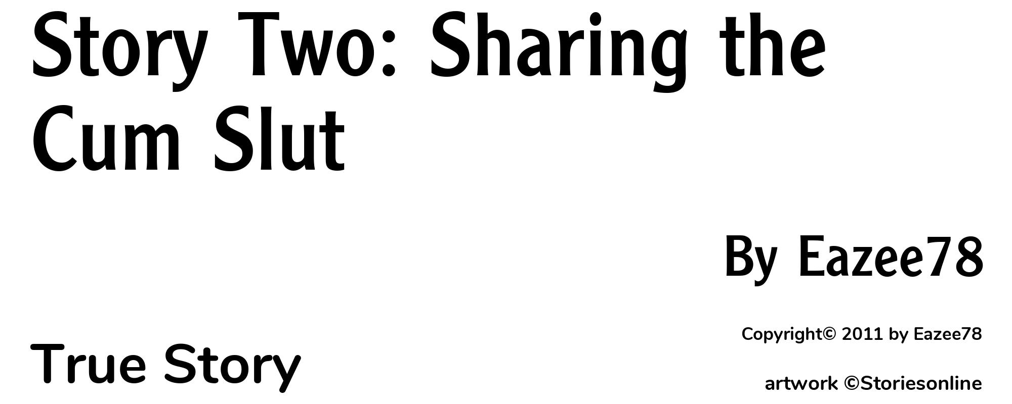 Story Two: Sharing the Cum Slut - Cover
