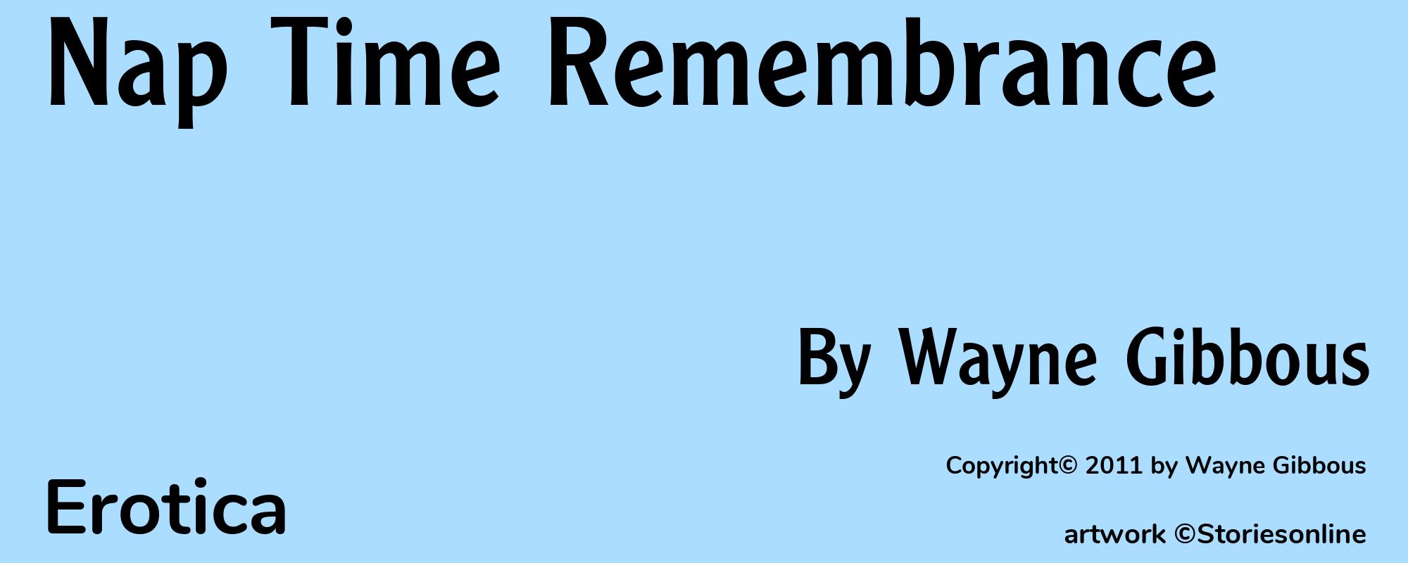 Nap Time Remembrance - Cover