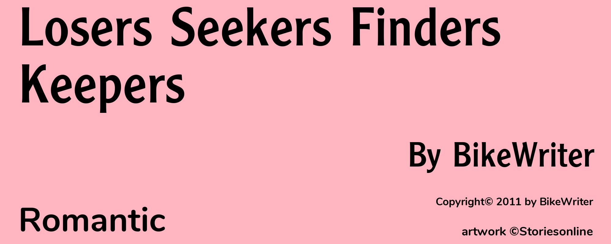 Losers Seekers Finders Keepers - Cover