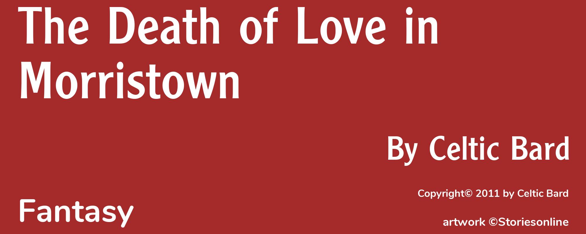 The Death of Love in Morristown - Cover