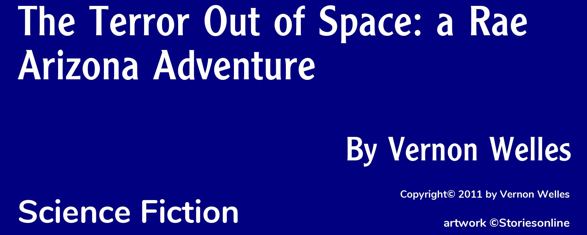 The Terror Out of Space: a Rae Arizona Adventure - Cover