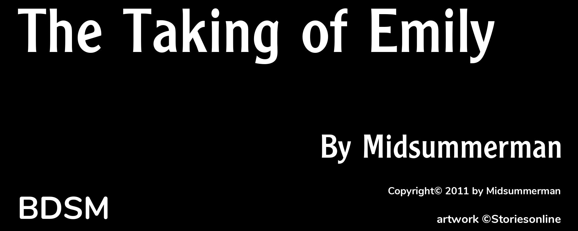 The Taking of Emily - Cover