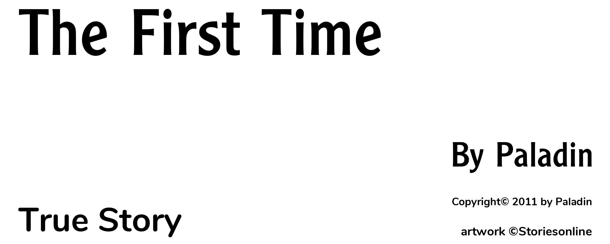 The First Time - Cover
