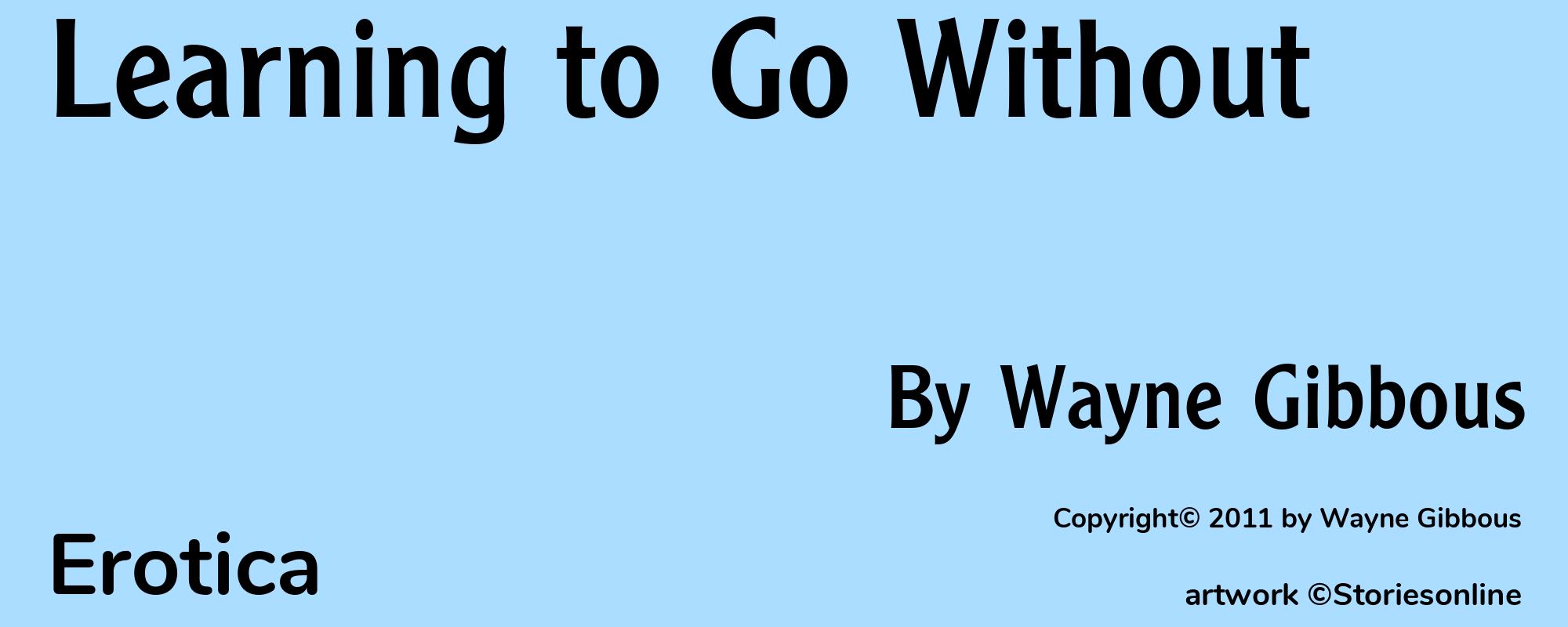 Learning to Go Without - Cover