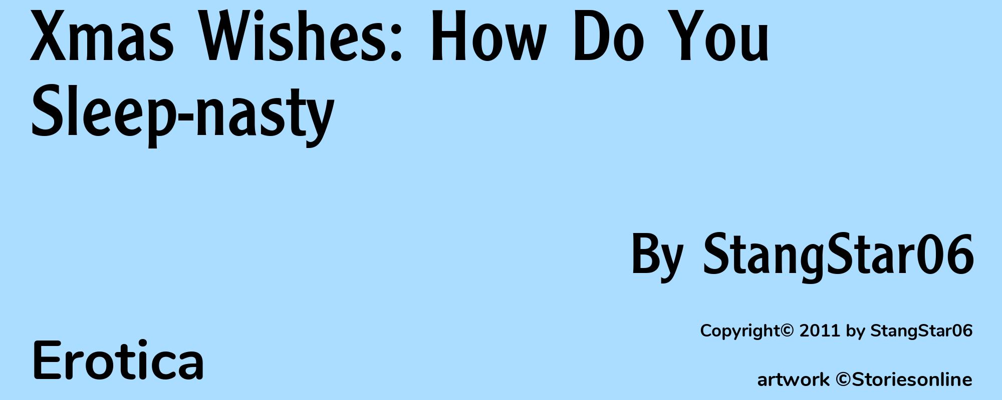 Xmas Wishes: How Do You Sleep-nasty - Cover
