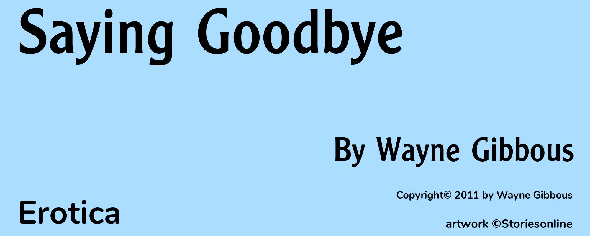 Saying Goodbye - Cover