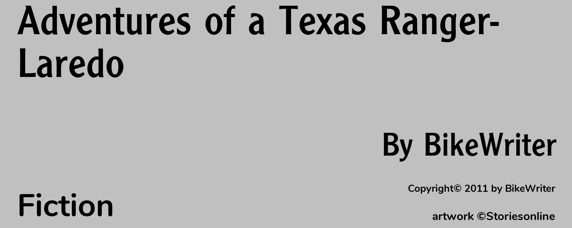 Adventures of a Texas Ranger- Laredo - Cover