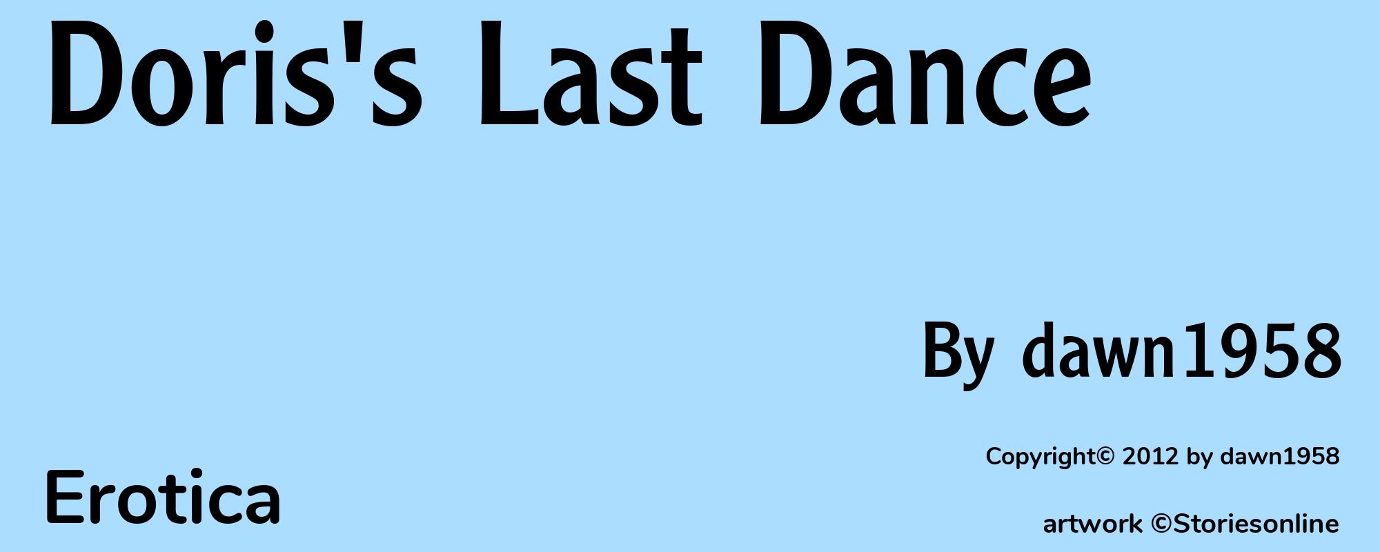 Doris's Last Dance - Cover
