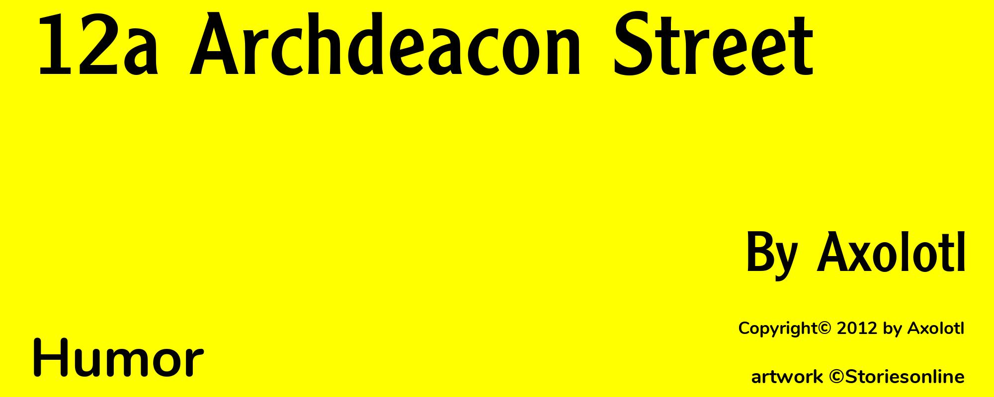 12a Archdeacon Street - Cover