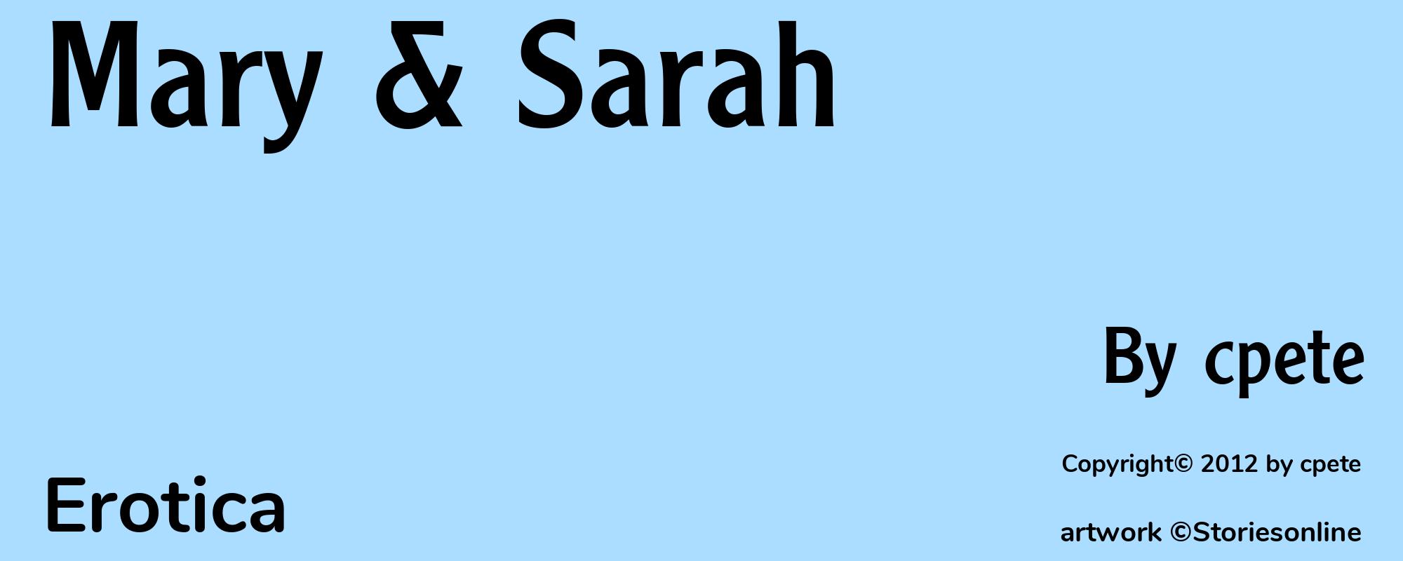 Mary & Sarah - Cover