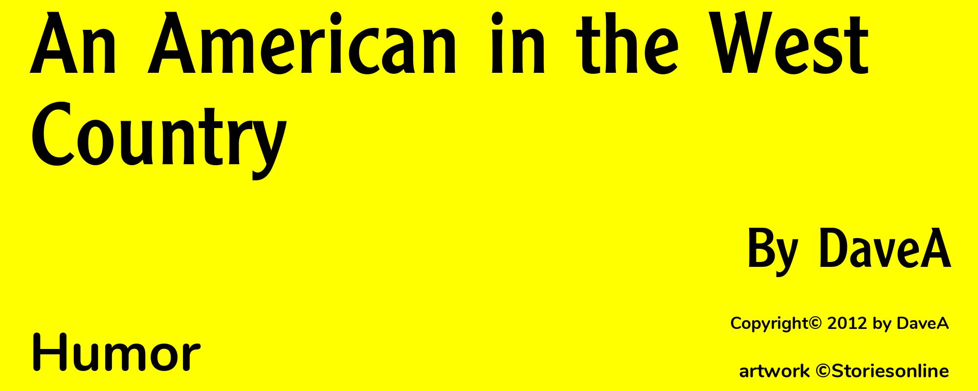 An American in the West Country - Cover