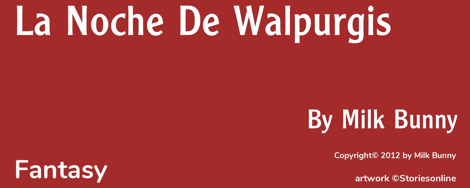 La Noche De Walpurgis - Cover