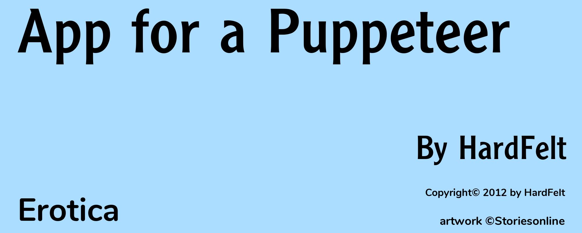 App for a Puppeteer - Cover
