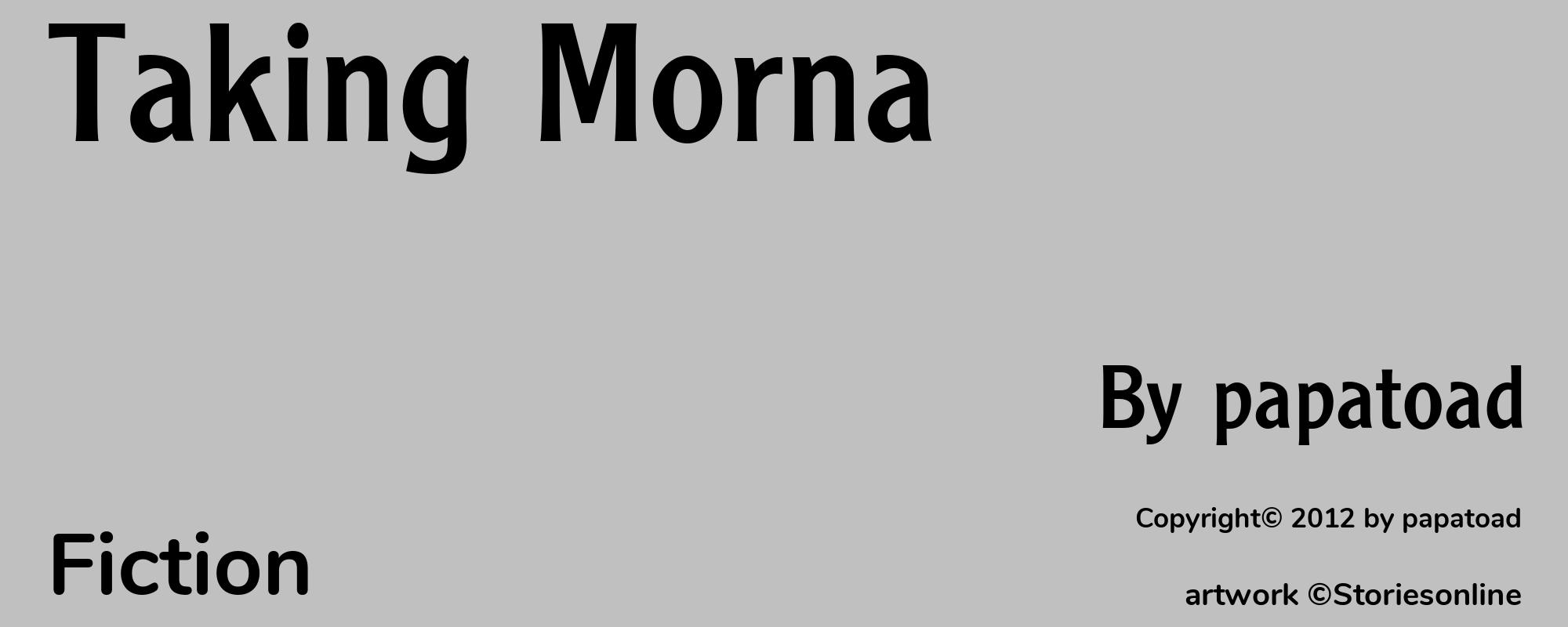 Taking Morna - Cover