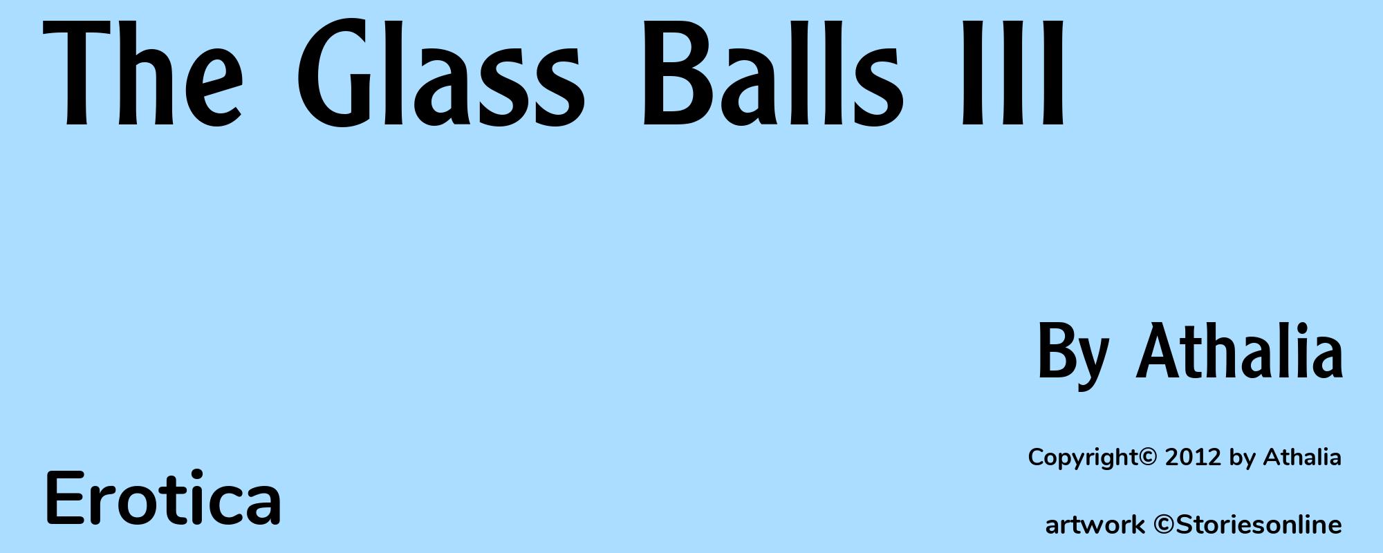 The Glass Balls III - Cover