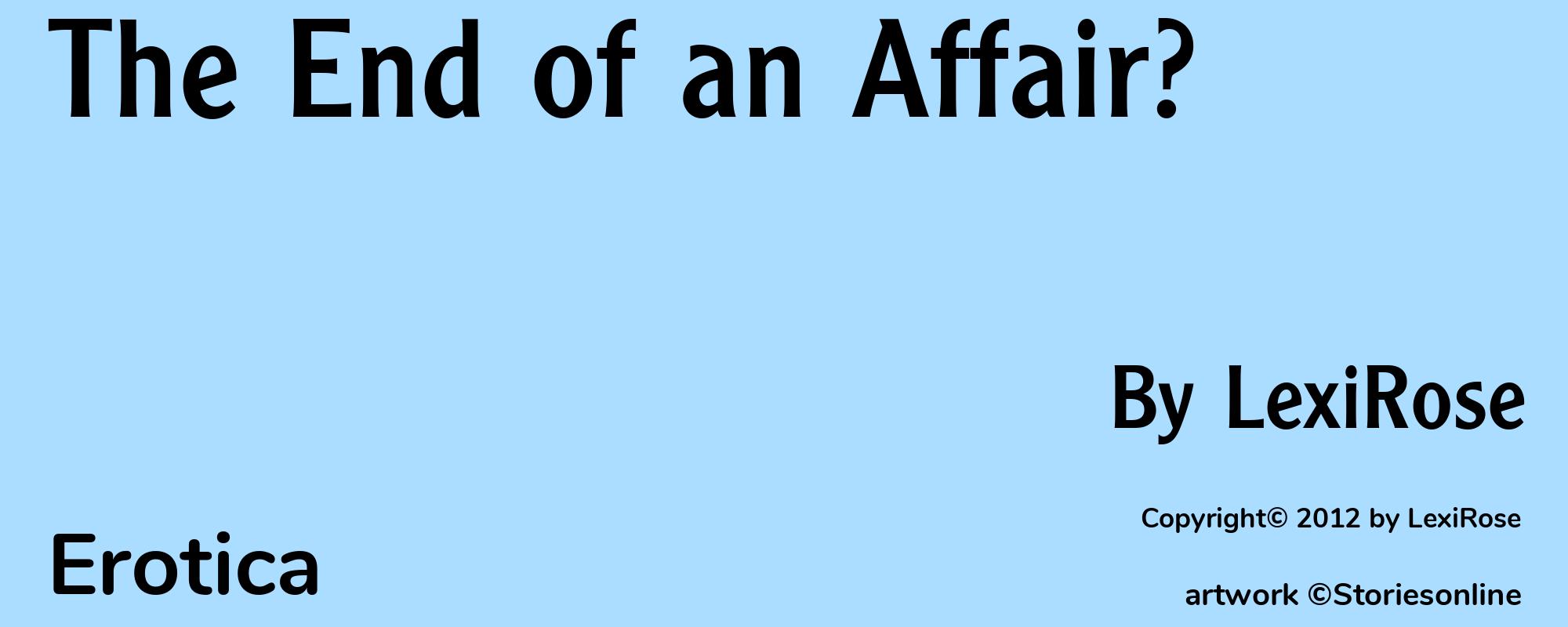 The End of an Affair? - Cover