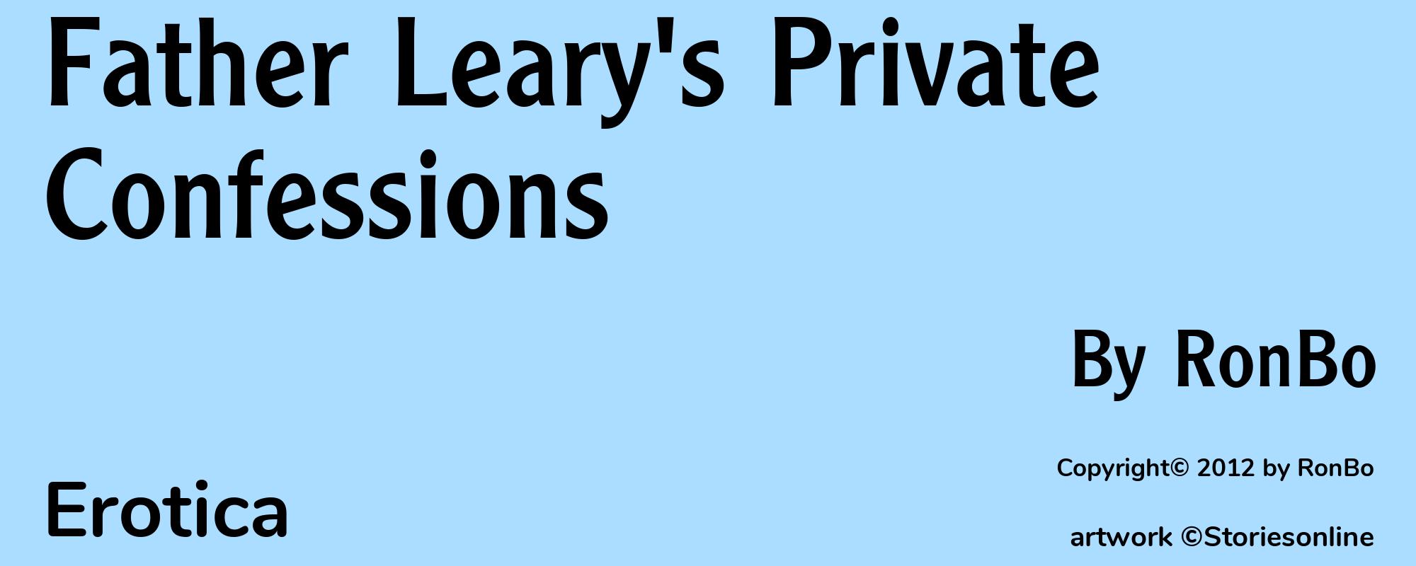 Father Leary's Private Confessions - Cover