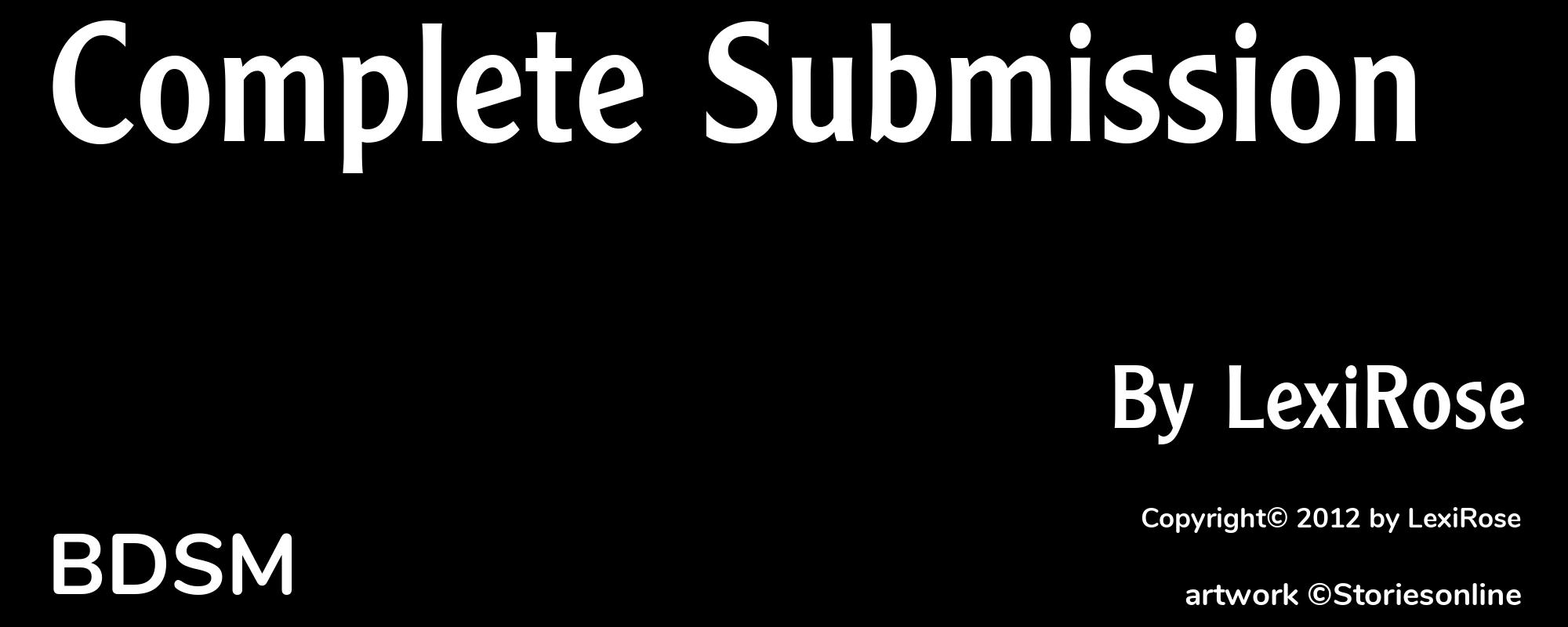 Complete Submission - Cover