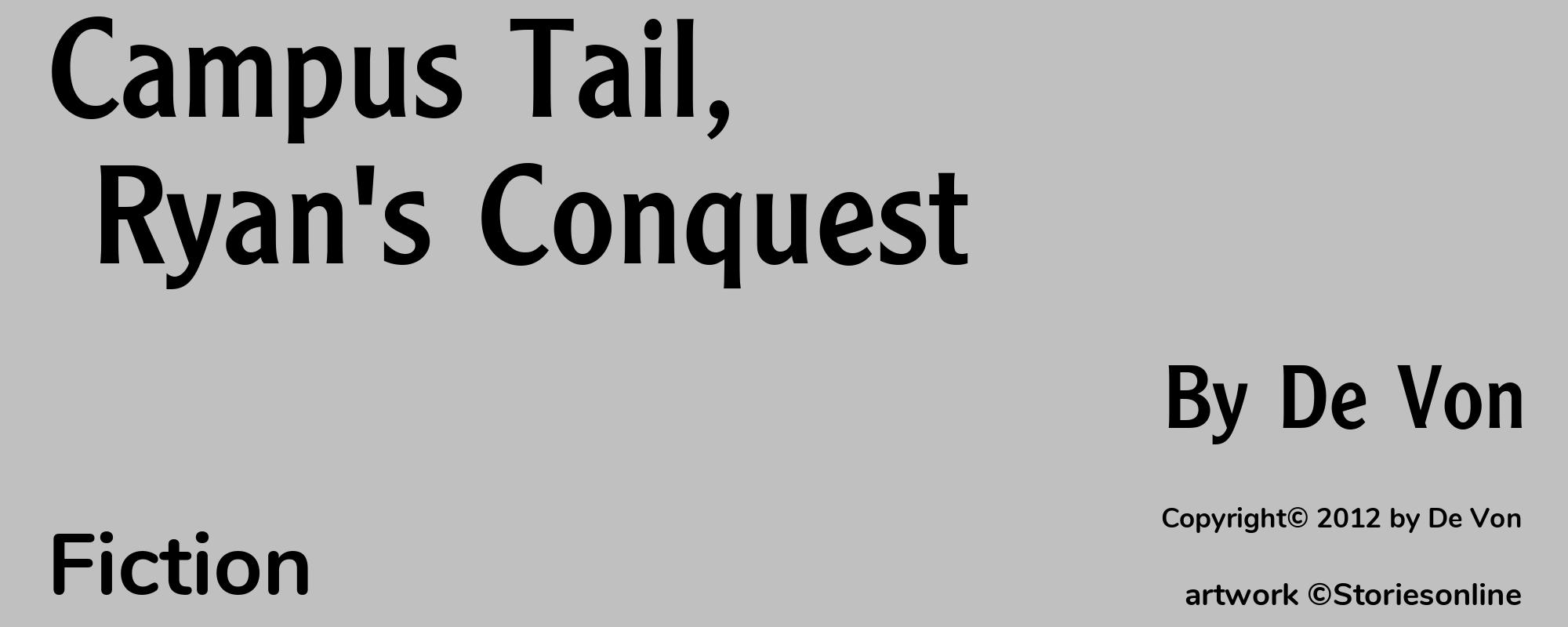 Campus Tail, Ryan's Conquest - Cover