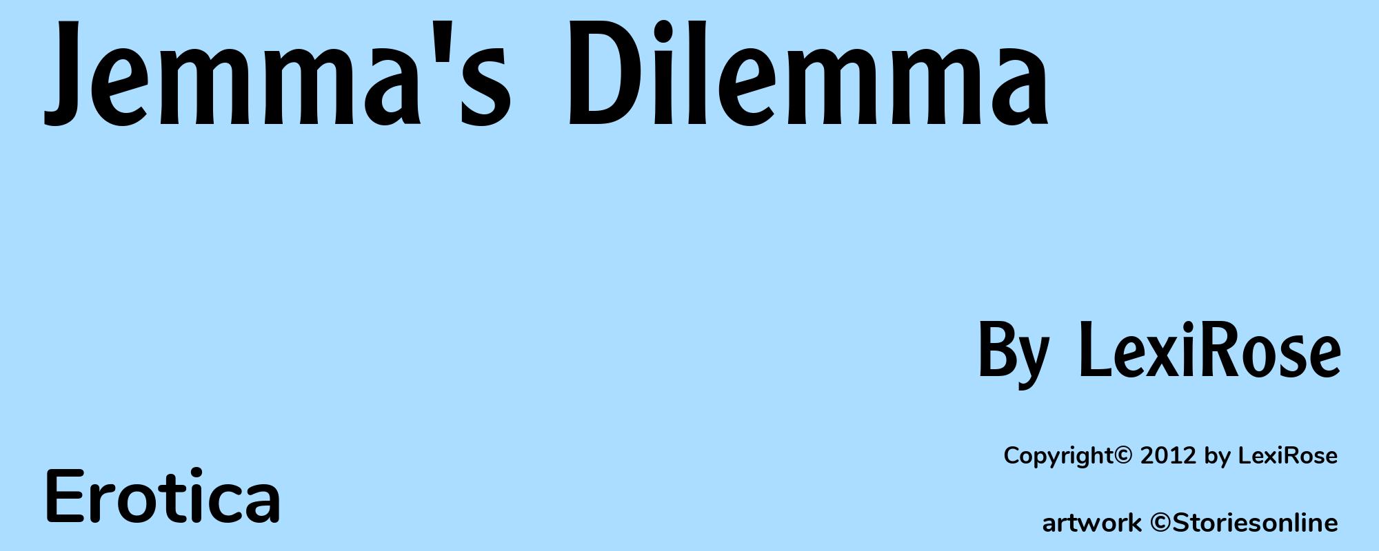 Jemma's Dilemma - Cover