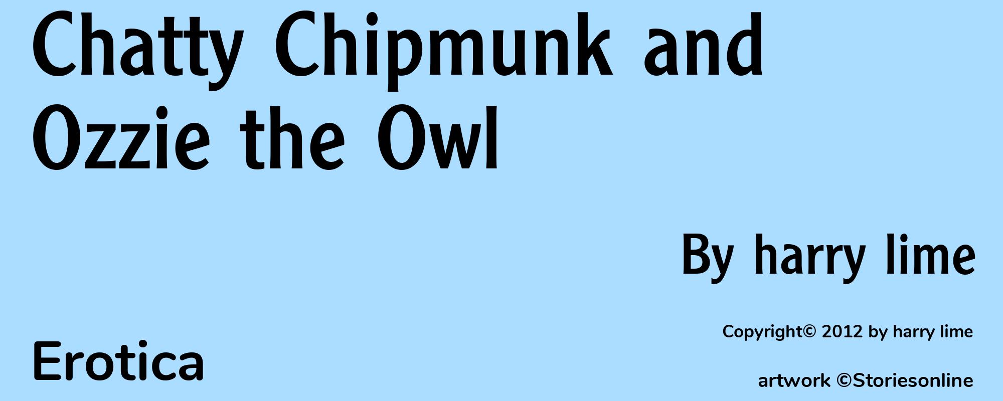 Chatty Chipmunk and Ozzie the Owl - Cover