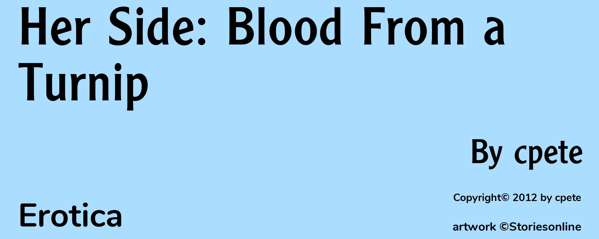 Her Side: Blood From a Turnip - Cover