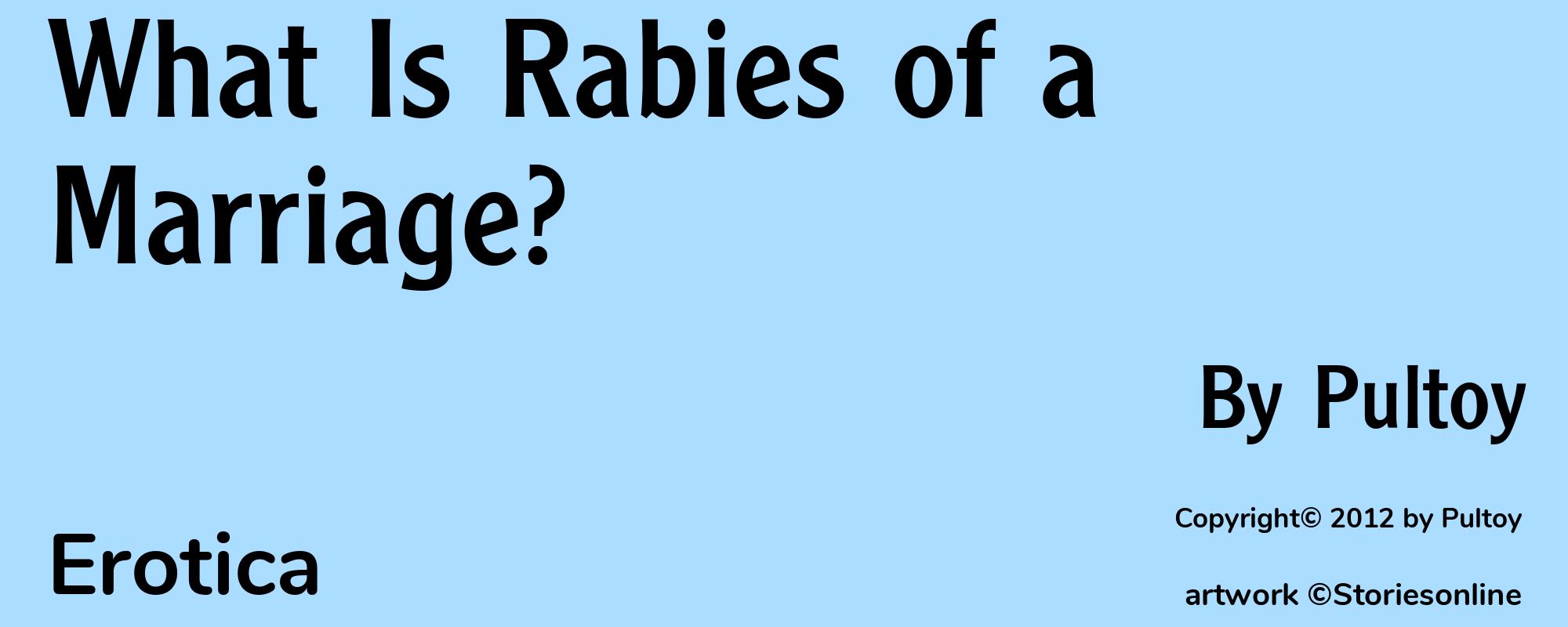 What Is Rabies of a Marriage? - Cover