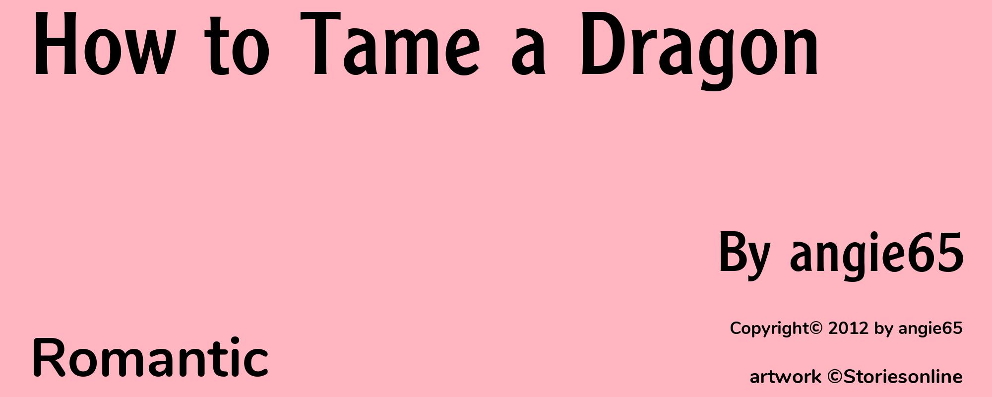 How to Tame a Dragon - Cover