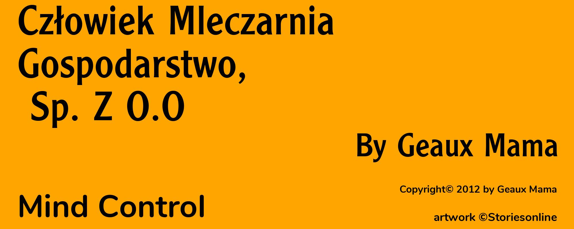 Człowiek Mleczarnia Gospodarstwo, Sp. Z O.O - Cover