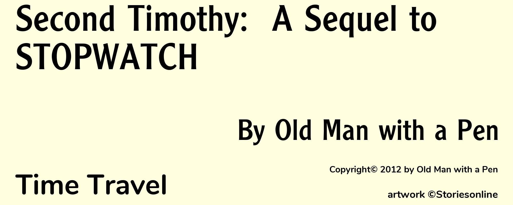 Second Timothy:  A Sequel to STOPWATCH - Cover