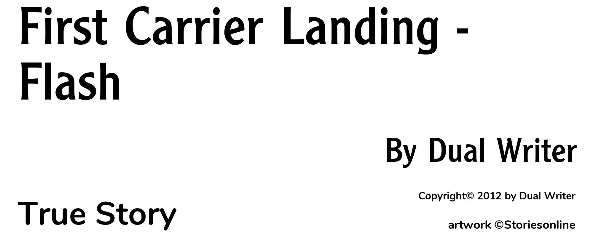 First Carrier Landing - Flash - Cover