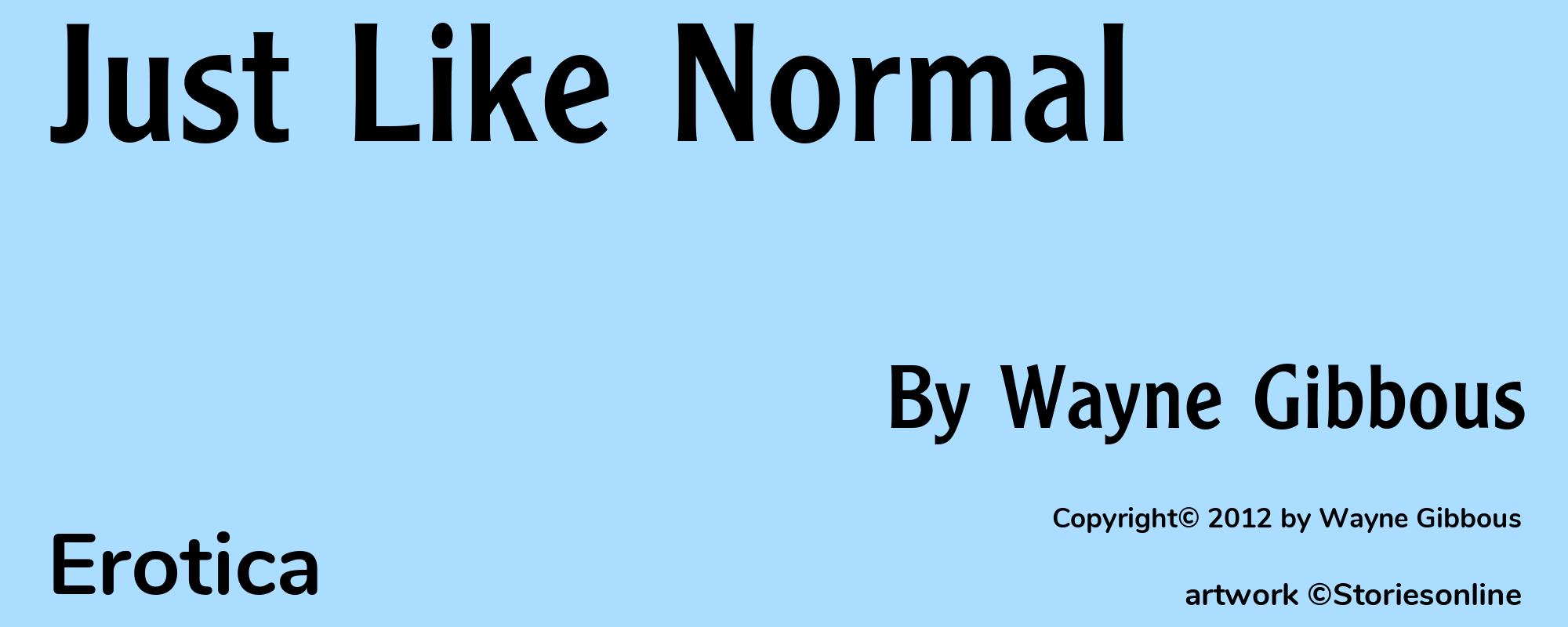 Just Like Normal - Cover