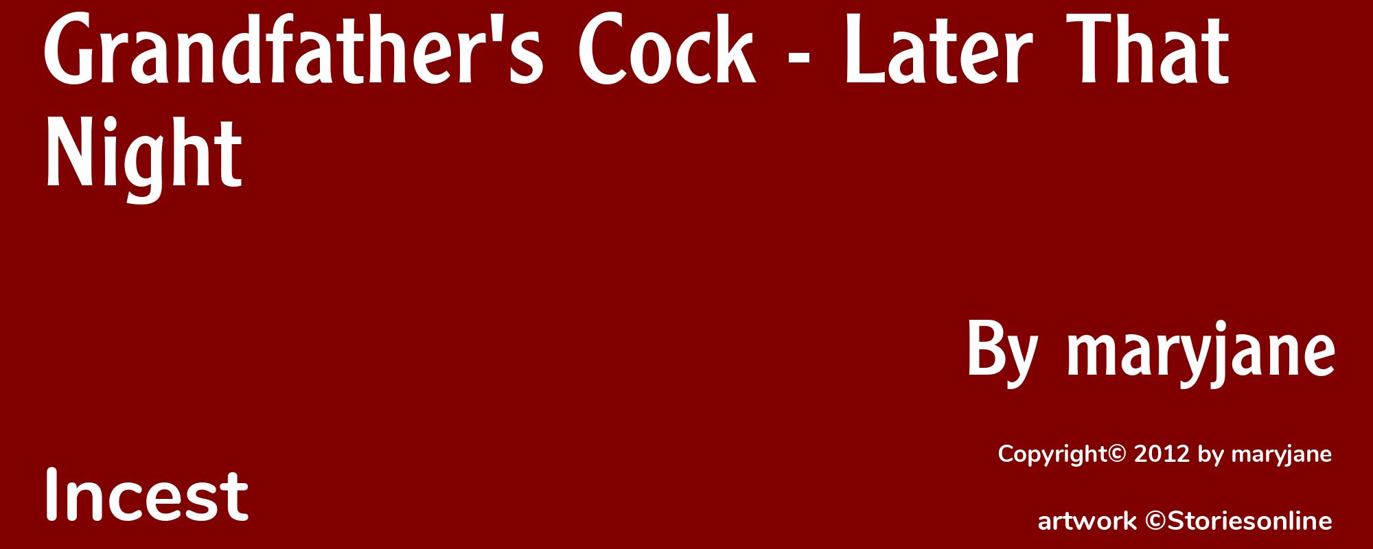 Grandfather's Cock - Later That Night - Cover
